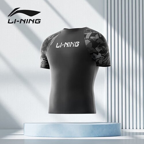Li-Ning Mu&scaron;ka majica za kupanje 8681, Kratak rukav, Crna Cene