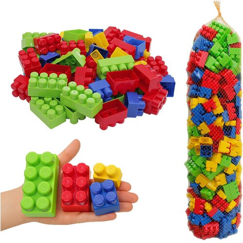 IRON SPORT Kocke za decu KOCKE DEČIJE OSNOVNE set 300 kom. Džak - 4 vrste kocki u setu - širine kocki 4.5cm Cene