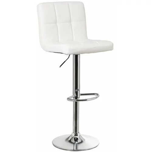 Casa Selección Beli barski stoli v kompletu z nastavljivo višino 2 ks iz umetnega usnja (višina sedeža 93 cm) –