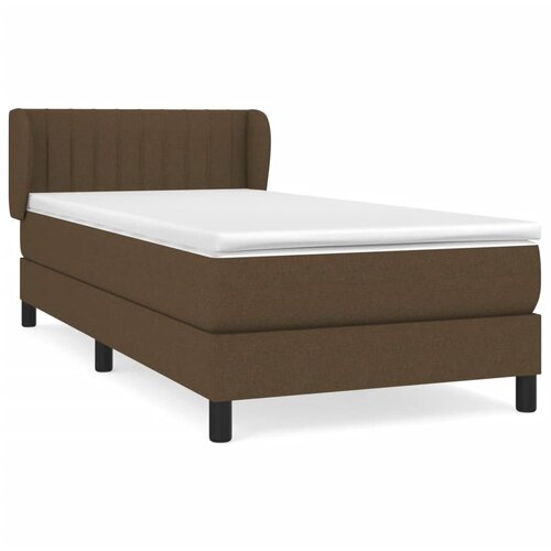 Maison Chic Box spring postelja - Vzmetna postelja z vzmetnico temno rjav 90x190 cm blago SL13844, (21905924) Slike
