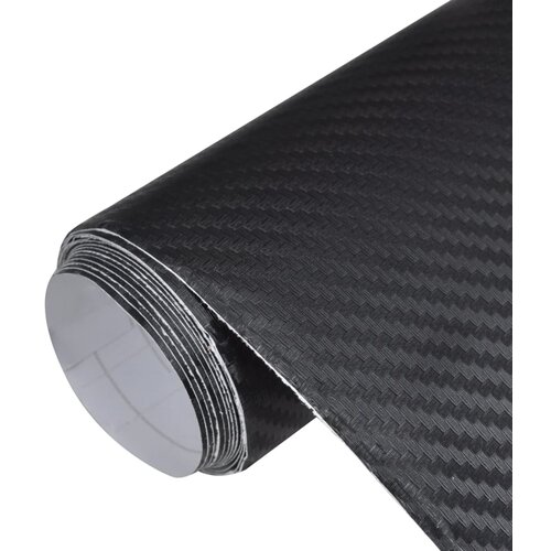 vidaXL Folija za avto 2 kosa 3D črna 100x150 cm + 50x150 cm, (21260492) Cene
