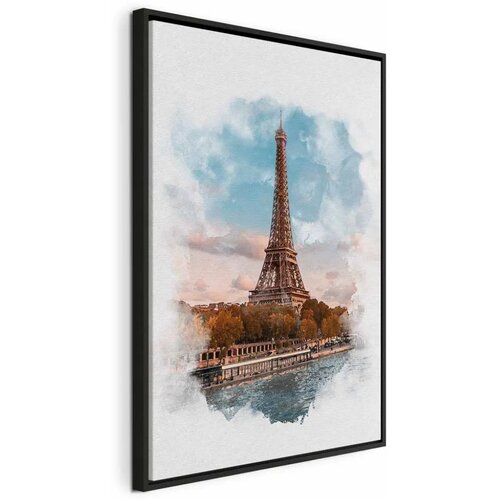  Slika - Paris View (1 Part) Vertical 60x90 U crnom drvenom okviru Cijene