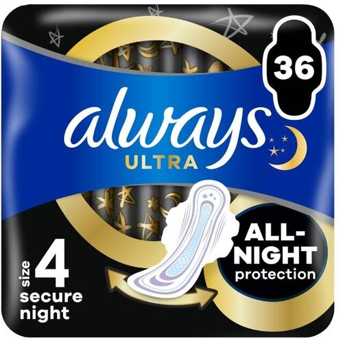 Always Ultra Secure Night Size 4 vložki za noč 36 kos Cene