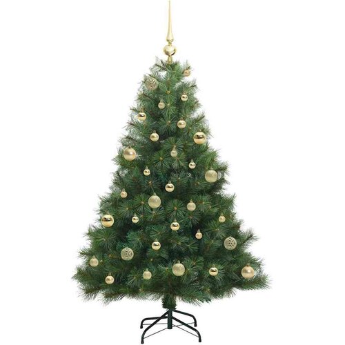 VidaXL Umjetno božićno drvce s stalakom Zelena 150 cm PE i PVC Slike