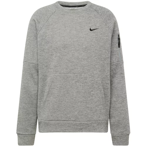 Nike Sportska sweater majica siva melange / crna