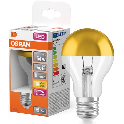  LED sijalica sa ogledalnim vrhom SUPERSTAR E27/7W/230V 2700K zlatna - Osram Slike