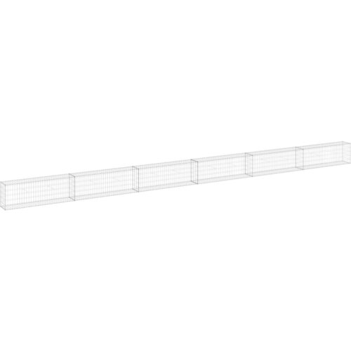 vidaXL Gabionska stena s pokrovi iz pocinkanega jekla 900x30x50 cm, (20707436) Cene