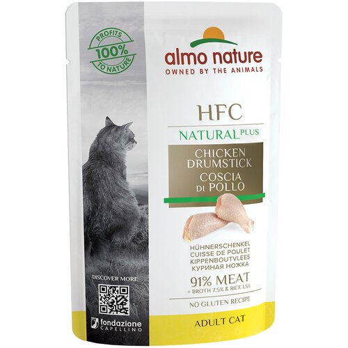 Almo Nature Varčno pakiranje HFC Natural Plus 24 x 55 g - Piščančja bedra Cene