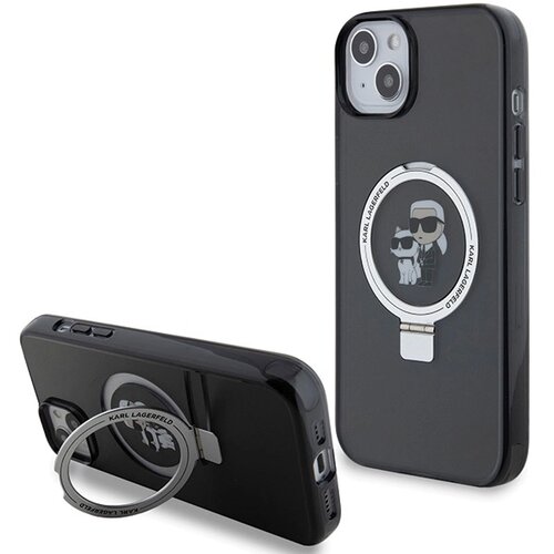 Karl Lagerfeld ETUI RING STAND KARL&CHOUPETTTE MAGSAFE NA IPHONE 14 / 15 / 13 - CZARNE, (21899449) Cene