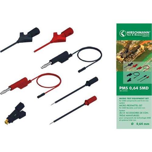 SKS Hirschmann PMS 0\,64 SMD set merilnih vodov črna\, rdeča 1 kos, (20423028) Cene
