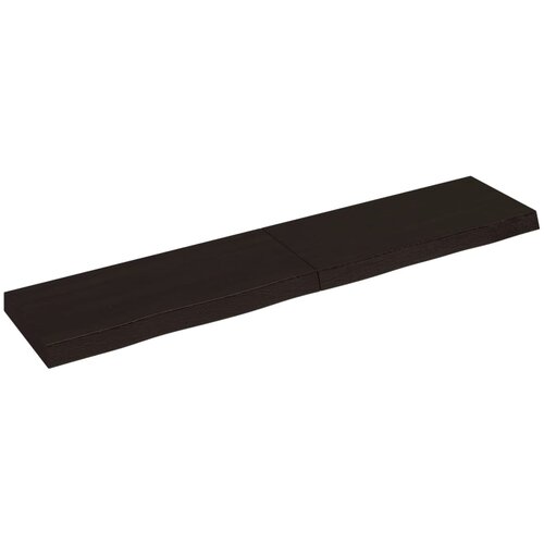 Maison Chic Stenska polica - Viseča Polica temno rjava 140x30x(2-6) cm trdna hrastovina, (21784780) Cene