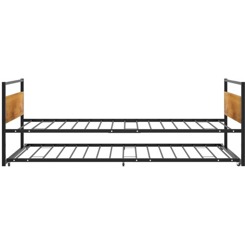  Okvir kreveta na razvlačenje crni metalni 90 x 200 cm Slike