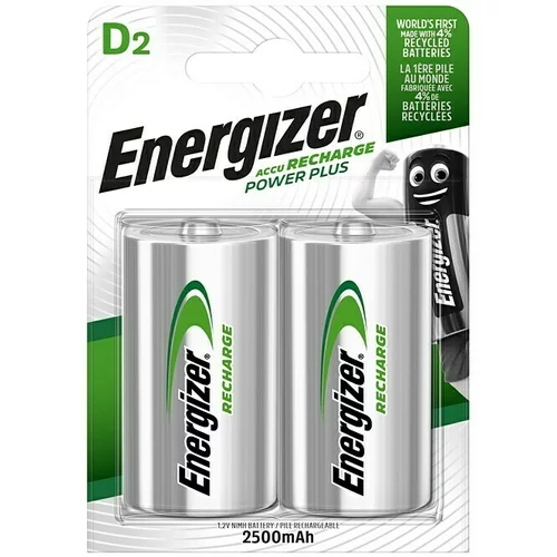 Energizer Rechargeable PowerPlus Baterija Rechargeable PowerPlus D (Mono D, 2.500 mAh, Nikal metal hidrid, 2 Kom.)