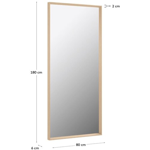 Kave Home Stensko ogledalo 80x180 cm Nerina Natural &amp;ndash; Slike