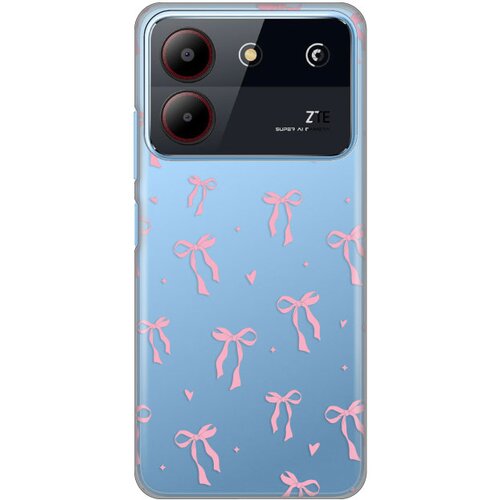  Torbica Silikonska Print Skin za ZTE Blade A54 Cute Bow Cene