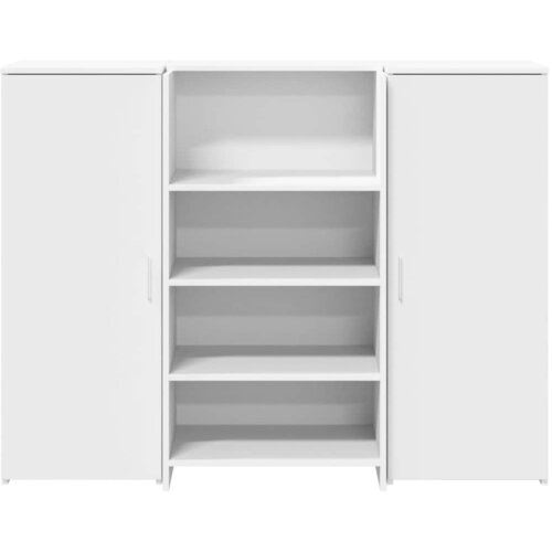  Recepcijski stol bijeli 135x50x103,5 cm izrađeno drvo Slike