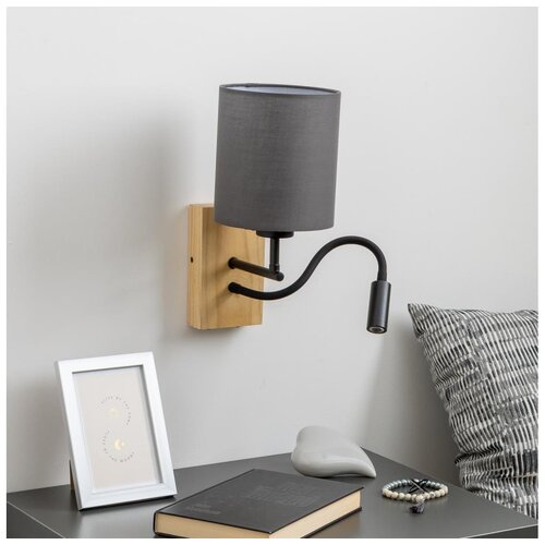 Brilagi - LED zidna lampa NUBILA WOOD 1xE27/25W/230V + LED/3W hrast/antracit Cene