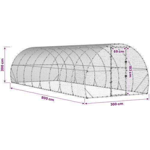  Koko&amp;scaron;injac Srebrna 800 x 300 x 200 cm Pocinčani čelik Slike