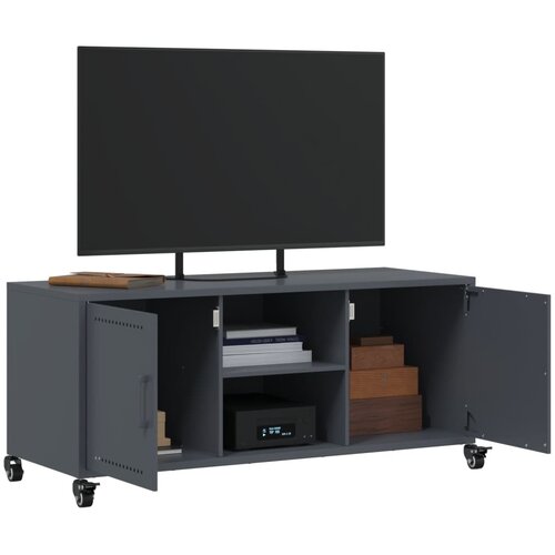  TV ormarić antracit 100,5 x 39 x 43,5 cm čelik Antracitno siva Slike