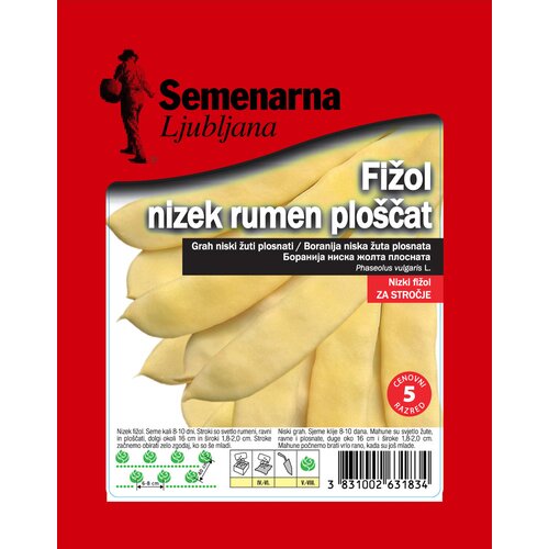 Semenarna Ljubljana FIŽOL NIZEK RUMEN PLO&Scaron;ČAT 100g Cene