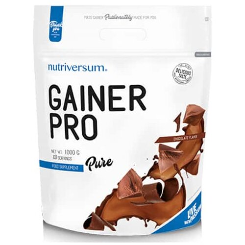 NUTRIVERSUM gainer pro (sa kreatinom) - 30% proteina za dobijanje mi&amp;scaron;ićne mase - čokolada 2.5kg Slike