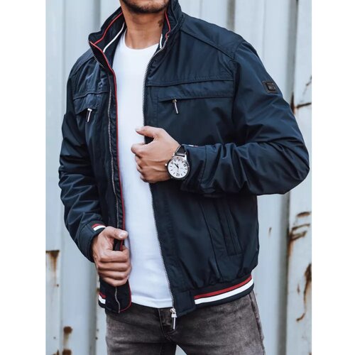 DStreet Men's navy blue transitional jacket TX4258 Slike