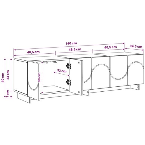  TV stalak 140 x 34 5 x 40 cm Bijela visokog sjaja - Bijela visokog sjaja 140 x 34 5 x 40 cm Slike