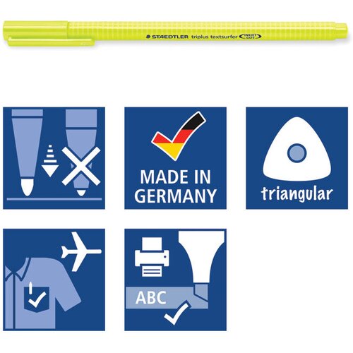 Signir 1-4mm neon Triplus Staedtler 362-1 žuti Slike
