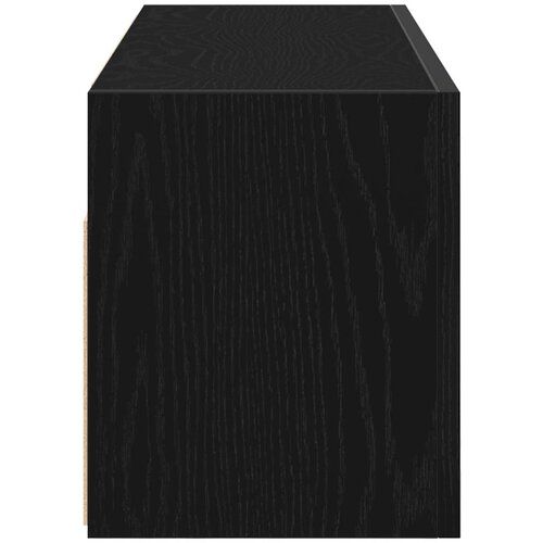  Kupaonski zidni ormarić crni 80x25x30 cm izrađeno drvo Slike
