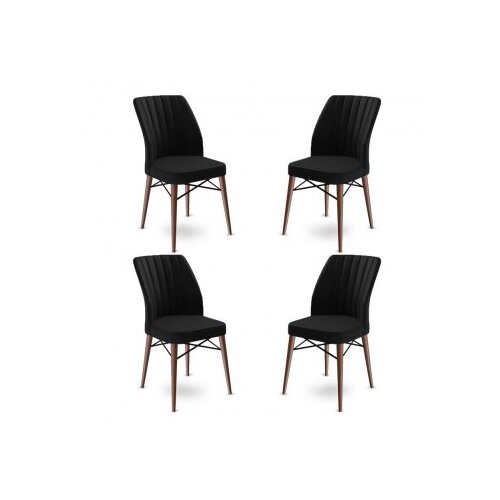 Hanah home Flex set stolica, 45x93x42 cm, 4 dijela, smeđe-crna Cene