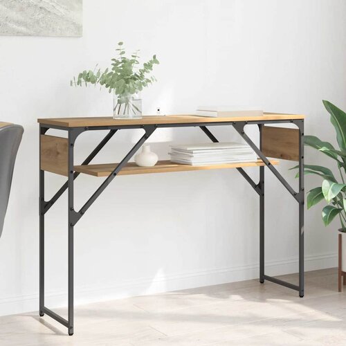 vidaXL Konzolnamizica Umetni hrast 105x30x75cm Konstruiran les Cene