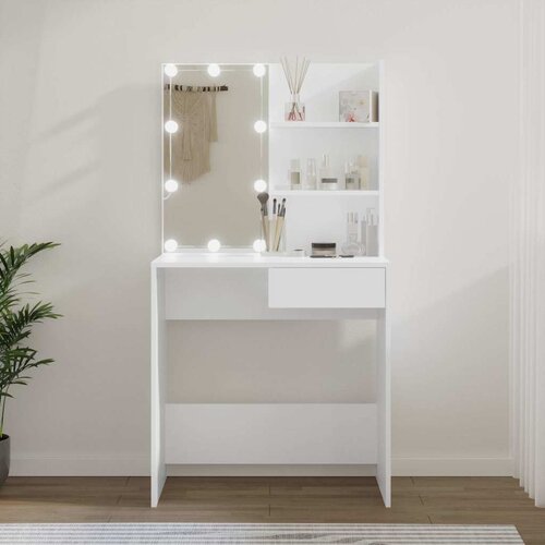  Toaletni stolić s LED svjetlima bijeli 74,5 x 40 x 141 cm Cijene