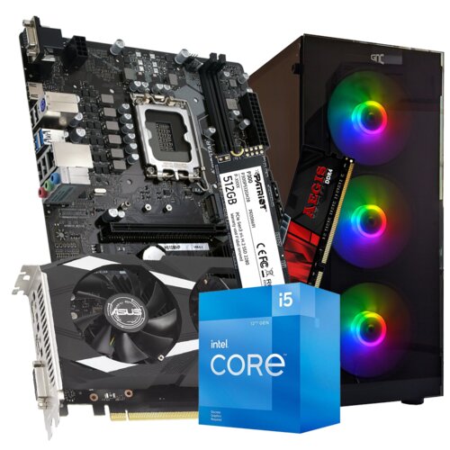 GNC OMEGA MB H610 i5-12400F 16GB DDR4 M.2 512 RTX3050 6GB GAMING KUCISTE NO-OS G2Y Cijene