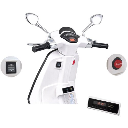 Vespa na akumulator 2x2 bijela Slike