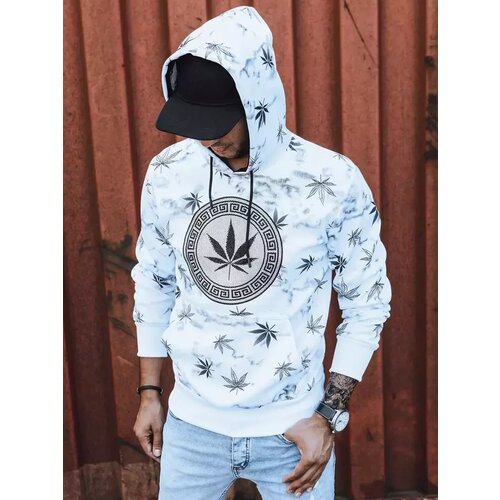 DStreet Bluza męska z nadrukiem biała Slike
