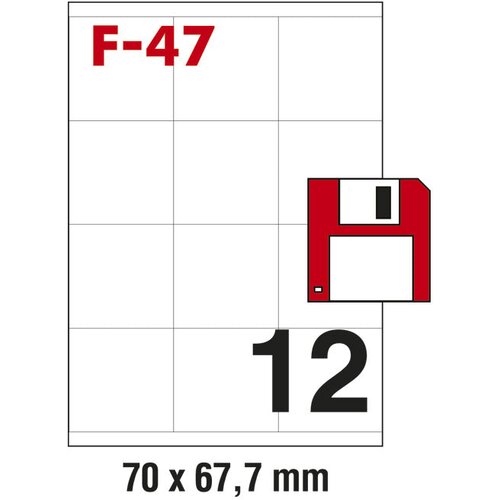  Etikete ILK za diskete 70x67,7 mm pk100L Fornax F-47 Cene