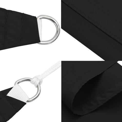 Jedro protiv sunca od tkanine Oxford pravokutno 2 x 3 m crno Slike