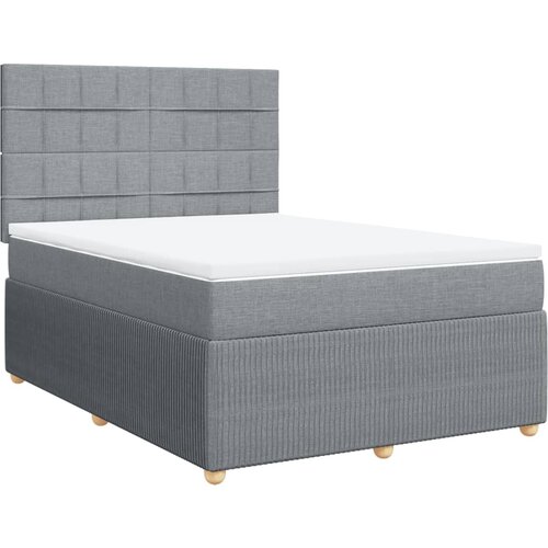 Maison Chic Box spring postelja - Vzmetna postelja z vzmetnico svetlo siva 160x200 cm žamet SL11525, (21903439) Cene