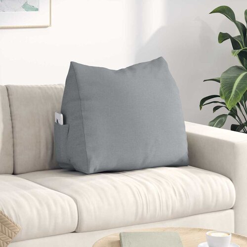 vidaXL Poglavni vzglavnik Svetlo siva 60 x 20 x 50 cm blago Cene