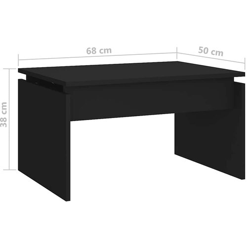  Stolić za kavu crni 68 x 50 x 38 cm od konstruiranog drva Slike