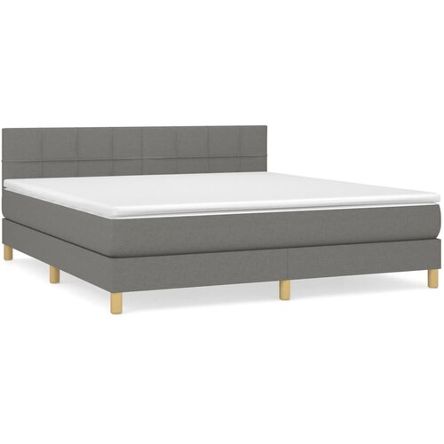 Maison Chic Box spring postelja - Vzmetna postelja z vzmetnico temno siva 160x200 cm blago SL14579, (21903831) Cene