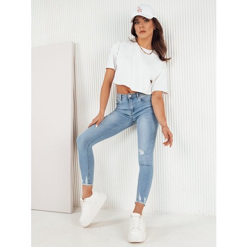 DStreet AURAN Women's Denim Trousers Blue Cene