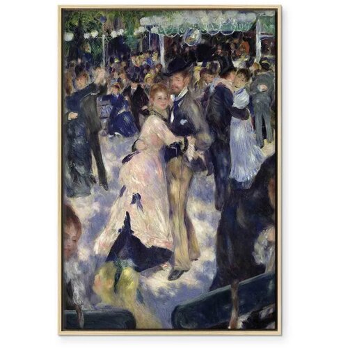  Slika - Pierre-Auguste Renoir &amp;ndash; Le Moulin de la Galette detail of the dancers 60x90 U prirodnom drvenom okviru Slike