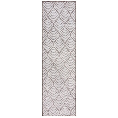 Flair Rugs Slonokoščena notranja in zunanja preproga 66x230 cm Elm Leaf – Cene