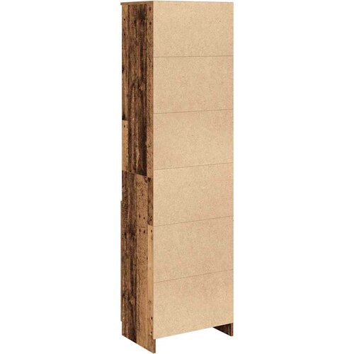  Visoka komoda boja staro drvo 50x35x180 cm konstruirano drvo Slike