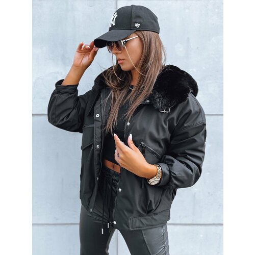 DStreet Women's Oversize Winter Jacket HEARTGLOW Black Slike