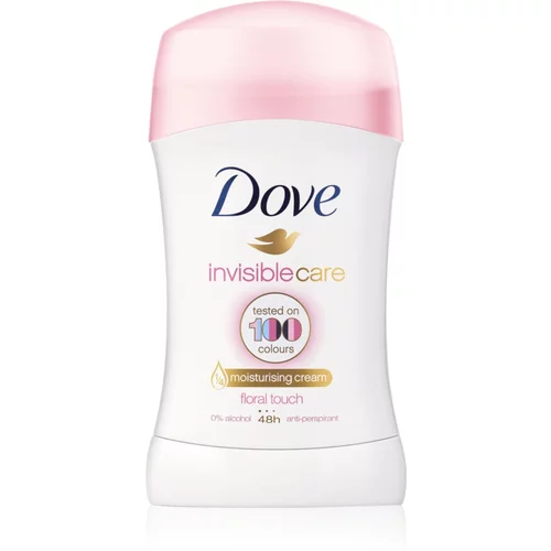 Dove Invisible Care Floral Touch čvrsti antiperspirant protiv bijelih mrlja bez alkohola 40 ml