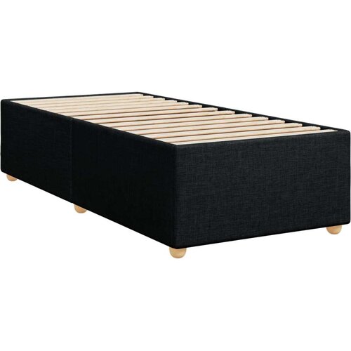 VidaXL Box spring krevet s madracem crni 90x190 cm od tkanine Slike