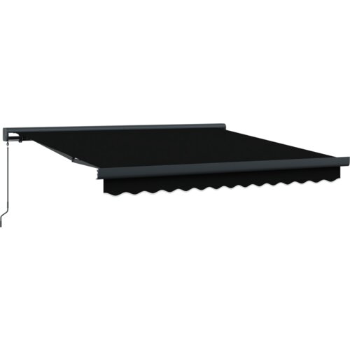VidaXL ručna uvlačiva tenda crna 300x250 cm, zamjenska tkanina za tenda 3x2.5 m crna Slike