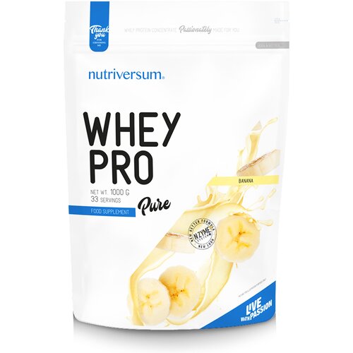 NUTRIVERSUM Whey Pro protein Banana 1kg Slike